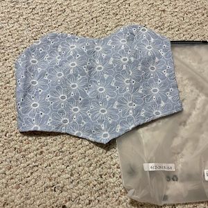 Shein blue corset top